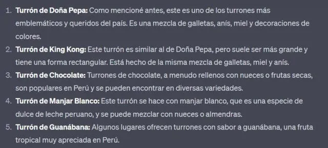 Este es el ranking de turrones según ChatGPT encabezado por el clásico 'Doña Pepa'