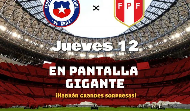El partido Chile vs. Perú será transmitido en pantalla gigante en la UNMSM.