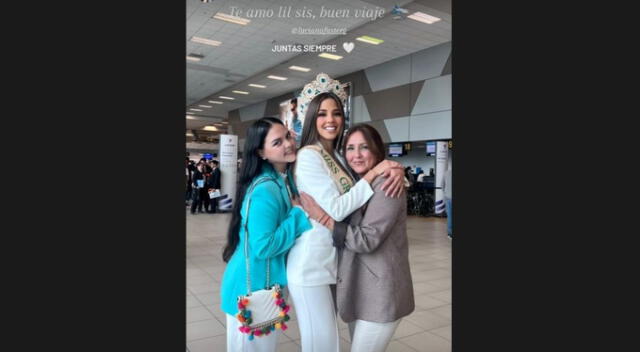 Fernanda Fuster despide a su hermana para el Miss Grand International. Fuente: Instagram.