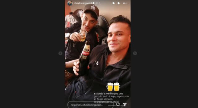 Christian Domínguez se luce junto a Jean Paul Santa María. Fuente: Instagram.