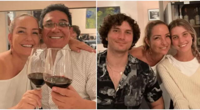 Marisol Aguirre y sus hijos cenan con su nueva pareja. Fuente: Difusión.