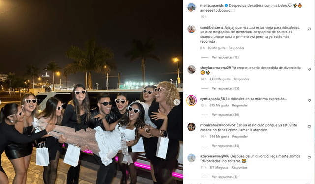  <strong>La despedida de soltera de Melissa Paredes. Foto: Instagram / Melissa Paredes </strong>   