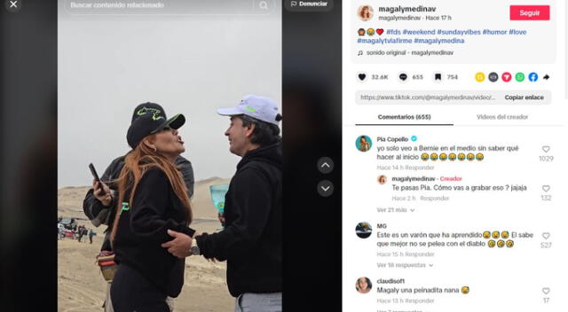 Magaly Medina comparte vídeo discutiendo con su esposo. Fuente: TikTok.