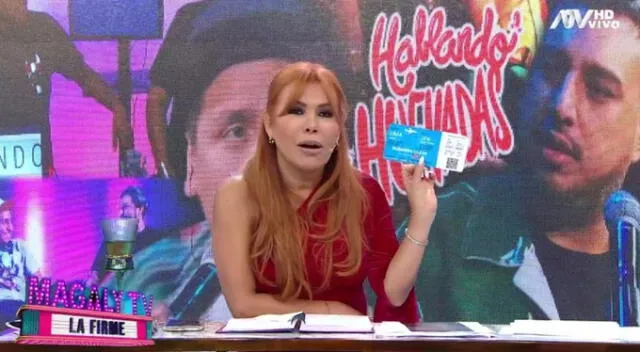 Magaly se sorprende por ticket falso. Fuente: ATV.