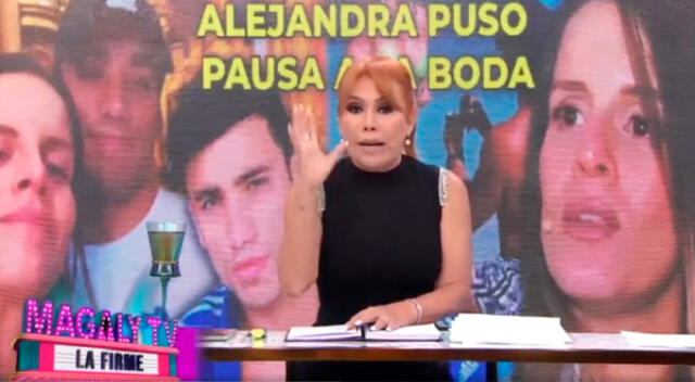 <em> Magaly Medina sorprendida por la decisión de Alejandra Baigorria. Captura: ATV </em>