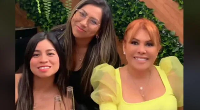 Priscila Mateo junto a Magaly Medina y una amiga del trabajo. Fuente: TikTok.