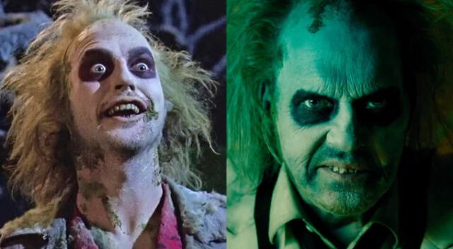 Antes y después de Michael Keaton en Beetlejuice. Fuente: Difusión.