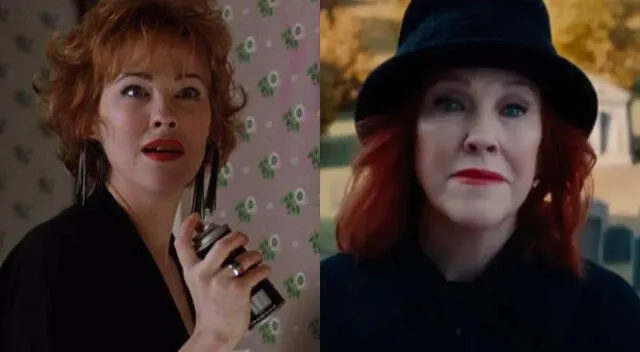 Antes y después de Delia Deetz. Fuente: Difusión.