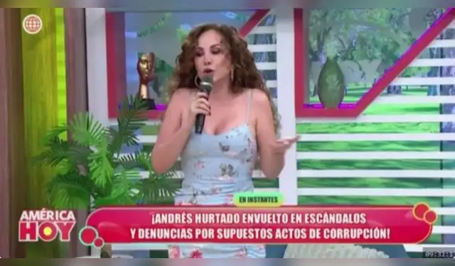 Exponen cintillo sobre Andrés Hurtado. Fuente: América TV.