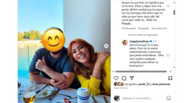 Este es el comentario de Magaly Medina. Fuente: Instagram.