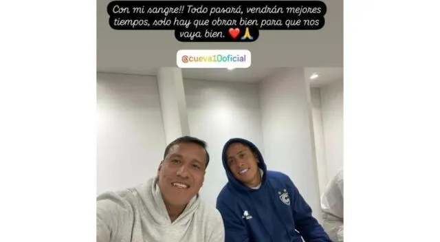 Mensaje de Marcial Cueva. Fuente: Instagram.