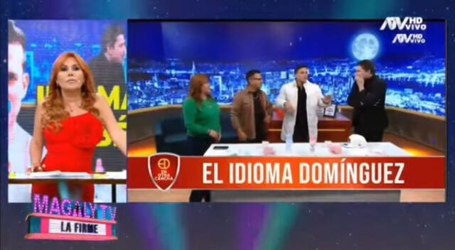 Captura del programa de Magaly Medina viendo a Christian Domínguez. Fuente: ATV.