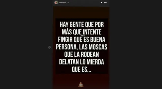 Mensaje de Pamela López. Fuente: Instagram.