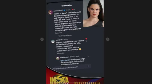 Natalia Otero estalla contra Yiddá Eslava y las nanas. Fuente: Instagram-Instarándula.