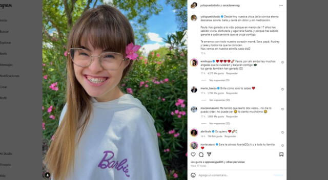 Sara se despide de Paula Cisneros. Fuente: Instagram.