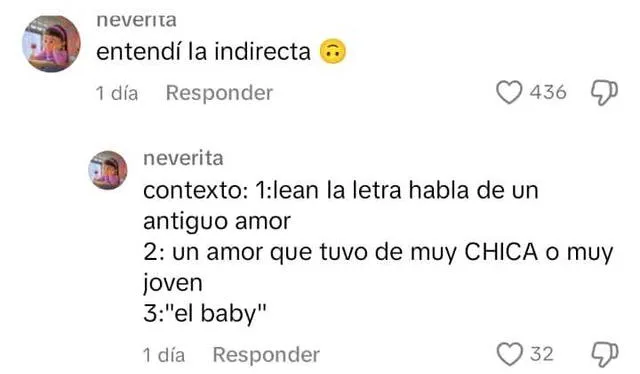 Respuesta de Mafer Neyra. Fuente: TikTok.