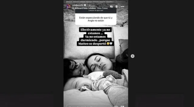 Jota Benz responde sobre su relación con Angie Arizaga. Fuente: Instagram.