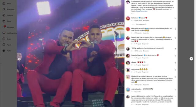 Sentida publicación de Irvin Saavedra a Paul Flores. Fuente: Instagram. Sentida publicación de Irvin Saavedra a Paul Flores. Fuente: Instagram.