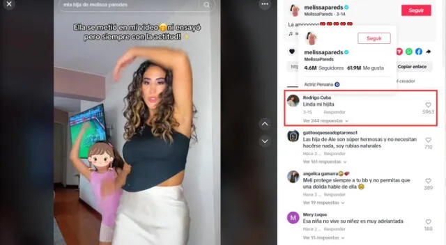 Comentario de Rodrigo Cuba. Fuente: TikTok. Comentario de Rodrigo Cuba. Fuente: TikTok.