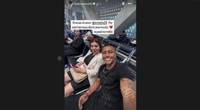 Mensaje de Pedro Aquino a su esposa. Fuente: Instagram. Mensaje de Pedro Aquino a su esposa. Fuente: Instagram.
