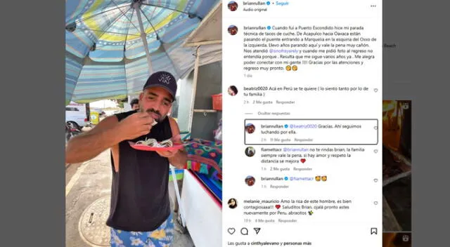 Respuesta de Brian Rullan sobre su relación con Laura Spoya. Fuente: Instagram. Respuesta de Brian Rullan sobre su relación con Laura Spoya. Fuente: Instagram.