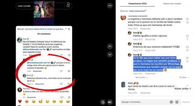 Mensaje de Daniela Centurión a Ana Lucía Urbina. Fuente: TikTok. Mensaje de Daniela Centurión a Ana Lucía Urbina. Fuente: TikTok.