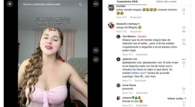 Respuesta de robotina cajamarquina sobre Edwin Guerrero. Fuente: TikTok.