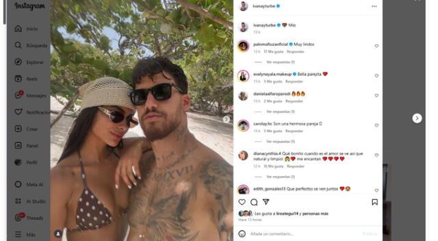 Publicación de Ivana Yturbe sobre Beto da Silva. Fuente: Instagram. Publicación de Ivana Yturbe sobre Beto da Silva. Fuente: Instagram.