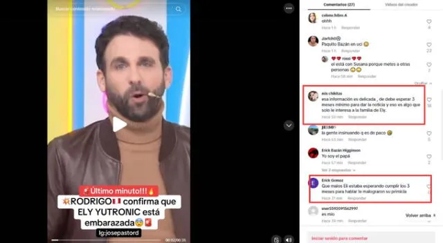 Usuarios molestos con Rodrigo González por Ely Yutronic. Fuente: TikTok.