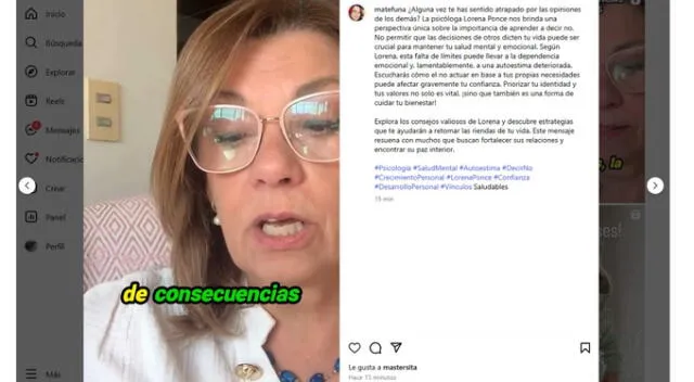 Publicación de la mamá de Ignacio Baladán. Fuente: Instagram. Publicación de la mamá de Ignacio Baladán. Fuente: Instagram.