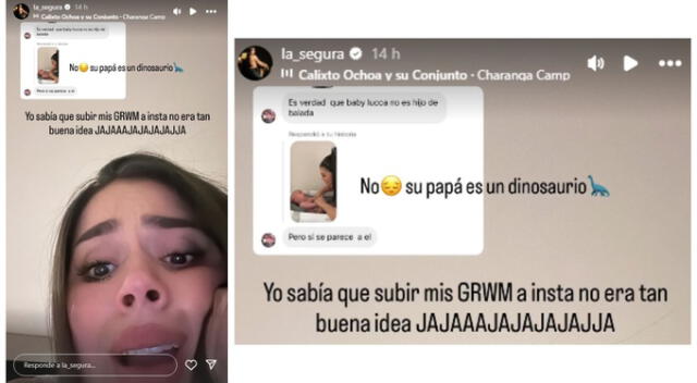 Natalia Segura responde a seguidora. Fuente: Instagram.