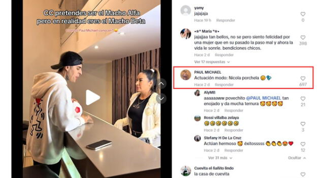 Respuesta de Paul Michael sobre 'gritos' a Pamela López. Fuente: TikTok. Respuesta de Paul Michael sobre 'gritos' a Pamela López. Fuente: TikTok.