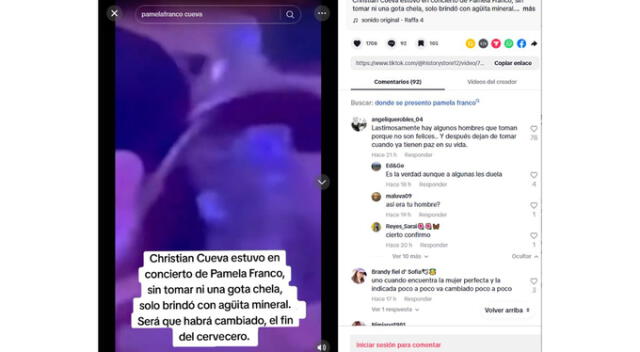 Usuarios se sorprenden con cambio de Christian Cueva. Fuente: TikTok.