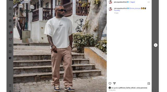 Jair Céspedes bloquea sus comentarios. Fuente: Instagram. Jair Céspedes bloquea sus comentarios. Fuente: Instagram.