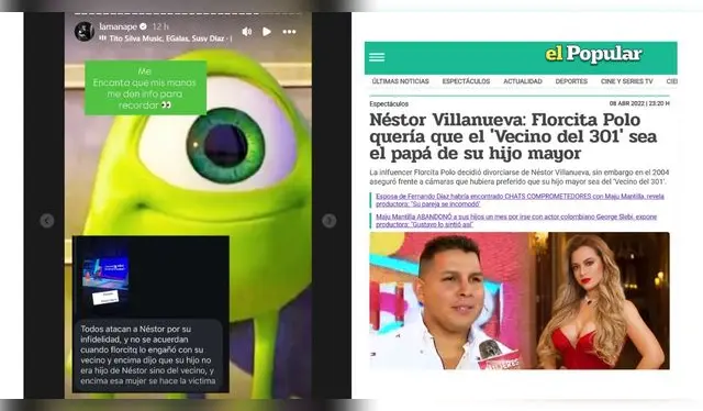 Usuaria reclama a Florcita Polo por sus declaraciones. Fuente: Instagram y EP.