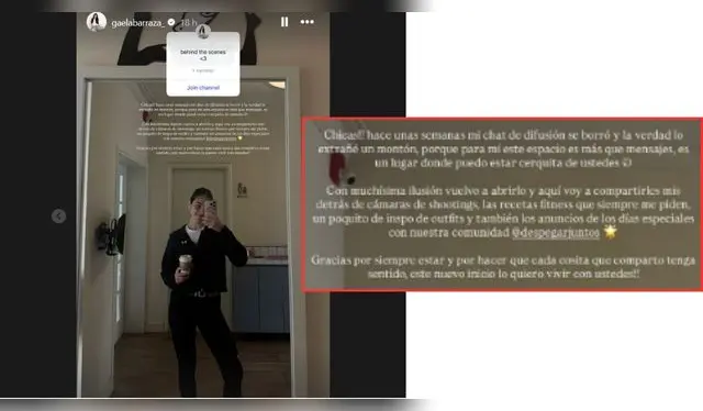 Gaela Barraza revela qué fue lo que perdió. Fuente: Instagram. Gaela Barraza revela qué fue lo que perdió. Fuente: Instagram.