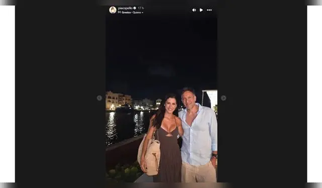 Fotografía que María Pía Copello subió junto a Samuel Dyer. Fuente: Instagram.