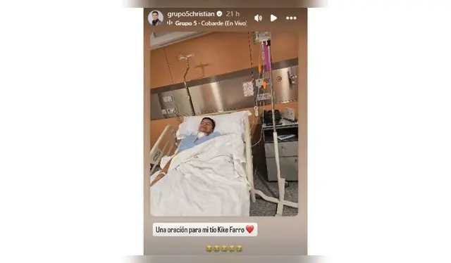 Mensaje de Christian Yaipén sobre Kike Farro. Fuente: Instagram. Mensaje de Christian Yaipén sobre Kike Farro. Fuente: Instagram.