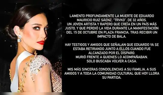 Janick Maceta comparte doloroso mensaje tras conocer el fallecimiento de un manifestante. Janick Maceta comparte doloroso mensaje tras conocer el fallecimiento de un manifestante.