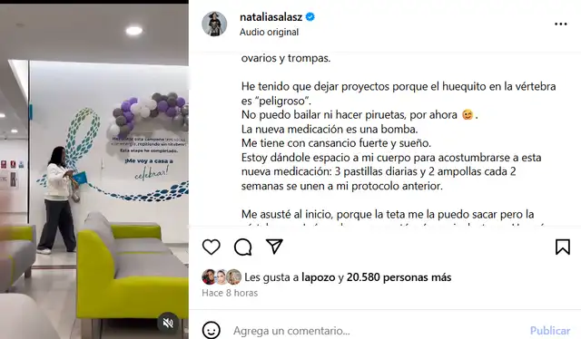  Natalia Salas y su fuerte decisión tras ser diagnosticada con cáncer en la columna vertebral 