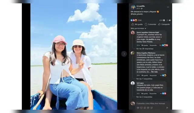 Publicación de Lis Padilla y su presunta pareja se viraliza en redes. Fuente: Facebook. Publicación de Lis Padilla y su presunta pareja se viraliza en redes. Fuente: Facebook.