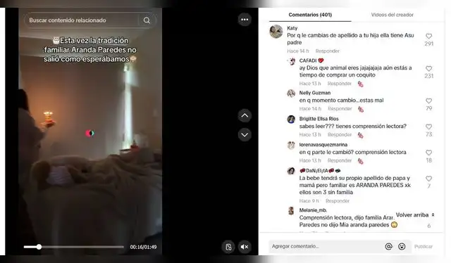 Usuaria critica a Melissa Paredes. Fuente: TikTok.