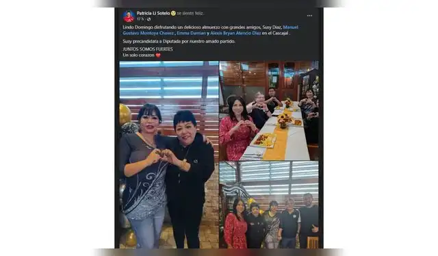 Confirman presencia de Susy Díaz en las elecciones del 2026. Fuente: Facebook.