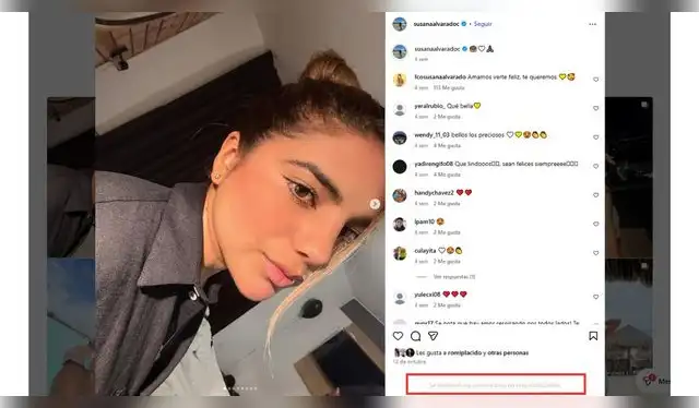 Susana Alvarado limita sus comentarios tras polémica denuncia de Paco Bazán. Fuente: Instagram.
