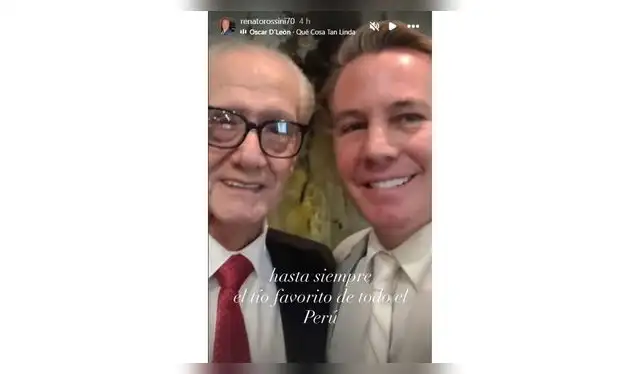 Renato Rossini le da el adiós a su tío Guillermo Rossini. Fuente: Instagram. Renato Rossini le da el adiós a su tío Guillermo Rossini. Fuente: Instagram.