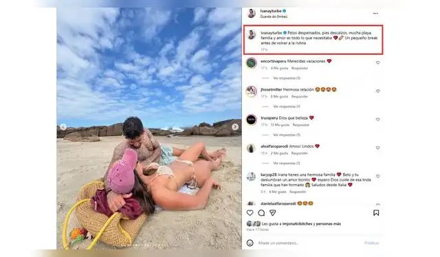 Mensaje de Ivana Yturbe luciendo feliz con su familia. Fuente: Instagram. Mensaje de Ivana Yturbe luciendo feliz con su familia. Fuente: Instagram.