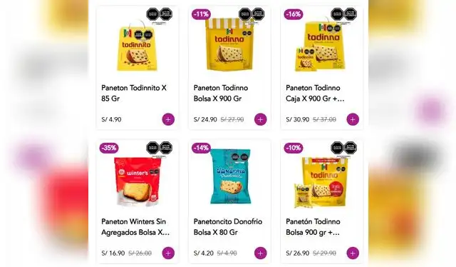 Estas son las promociones en panetones que tiene Tambo. Estas son las promociones en panetones que tiene Tambo.