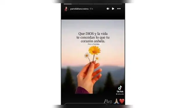Mensaje de Pamela Franco en redes sociales. Fuente: Instagram.