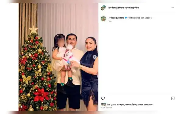 Leodan Guerrero elimina los comentarios en fotografía con su esposa Yomira Peña. Fuente: Instagram.