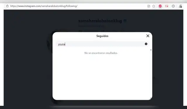 Samahara Lobatón no sigue a Youna y él tampoco a ella. Fuente: Instagram.